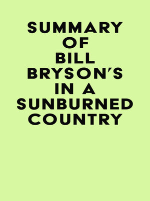cover image of Summary of Bill Bryson's In a Sunburned Country